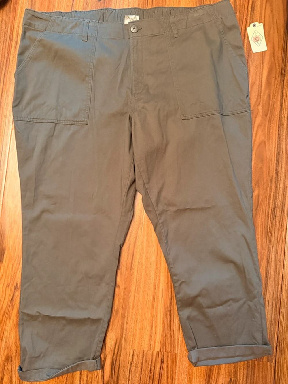 St. John’s Bay olive chino cotton blend pants 24 NWT